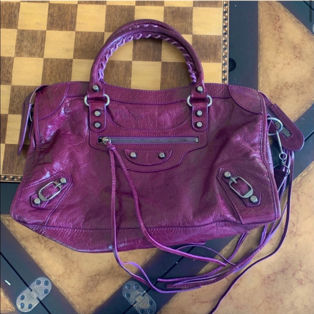 Balenciaga City Bag Deep Burgundy Soft Leather